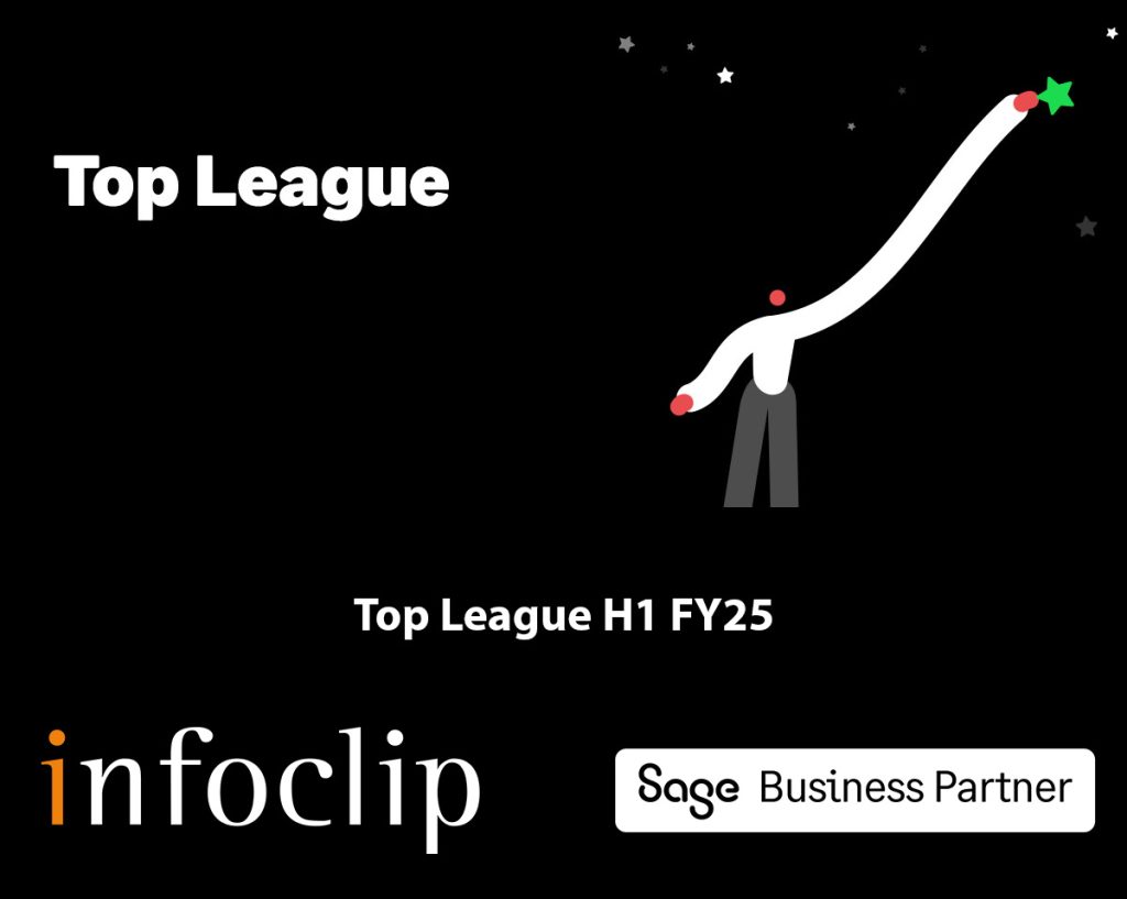 Infoclip dans la Top League Sage H1 FY25 pour le 2ème trimestre consécutif !